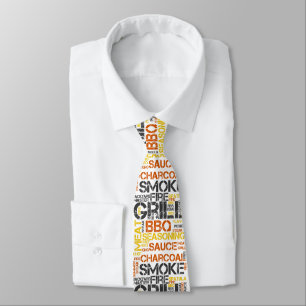 Grill Master BBQ-typografie Stropdas