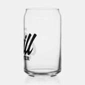 Grill Master can glass with custom BBQ chef name (Gauche)