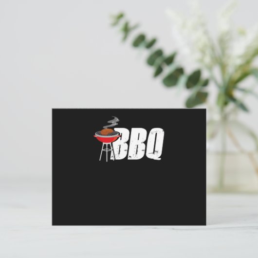 Grill Master Chef Cook Culinarian BBQ Cookout Barb Briefkaart (Staand voorkant)