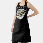 Grill Master Dad Barbecue Funny Hipster Zwart Schort (Insitu)