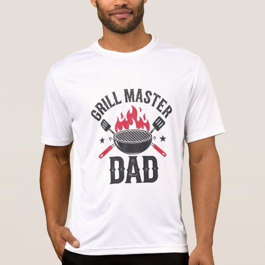 Grill Master Dad - Grappig BBQ Vaderdag Gift T-shirt (Voorkant)