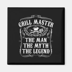 Grill Master De Man De Mythe Legende Funny Bbq Smo Magneet