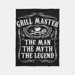 Grill Master De Man De Mythe Legende Grappige Bbq Fleece Deken