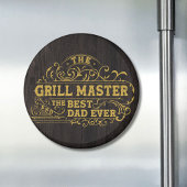 Grill Master en Best Dad Ever Fathers Day Zwart Magneet