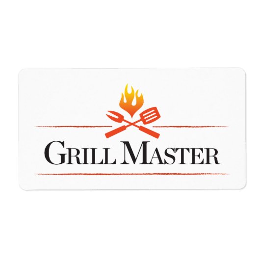 Grill Master Etiket (Voorkant)
