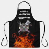Grill Master Flame Name Monogram Grill BBQ Schort (Voorkant)