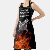 Grill Master Flame Name Monogram Grill BBQ Schort (Insitu)