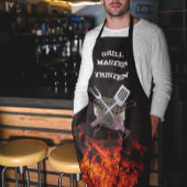 Grill Master Flame Name Monogram Grill BBQ Schort