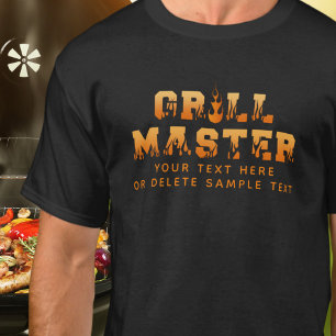 GRILL MASTER Gepersonaliseerde BBQ T-shirt