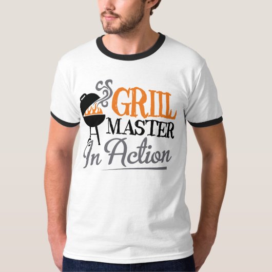 Grill Master in Action T-shirt (Voorkant)