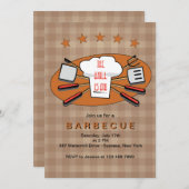 Grill Master Invitation Kaart (Voorkant / Achterkant)