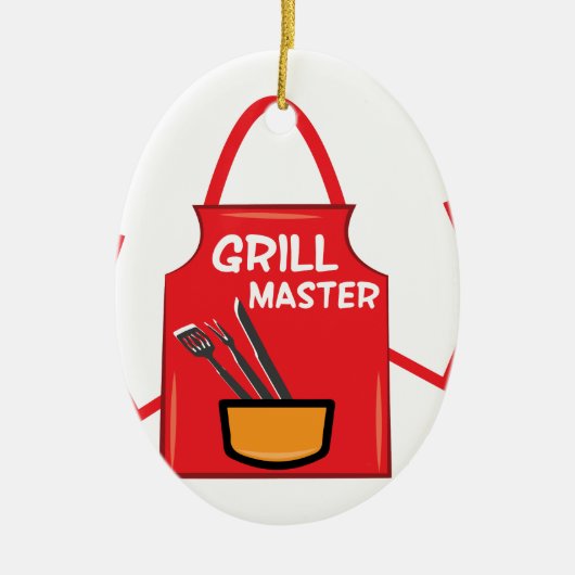 Grill Master Keramisch Ornament (Voorkant)