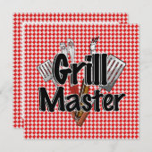 Grill Master met BBQ Tools & Picnic Table Kaart (Voorkant / Achterkant)
