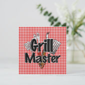 Grill Master met BBQ Tools & Picnic Table Kaart (Staand voorkant)