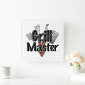 Grill Master met BBQ Tools Vierkante Klok (Huis)