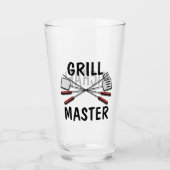 Grill Master met naam Glas (Voorkant)