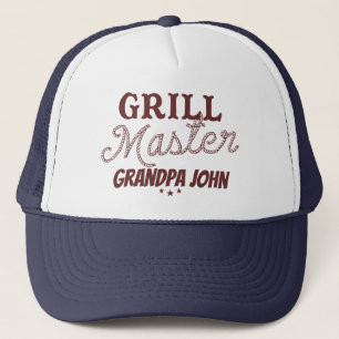 Grill Master Opa Gepersonaliseerde Vaderdag BBQ Trucker Pet
