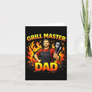 Grill Master Papa Bbq Koken Lifestyle Ontwerp Kaart