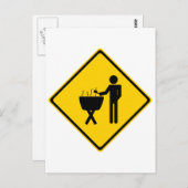 Grill Master Road Sign Briefkaart (Voorkant / Achterkant)