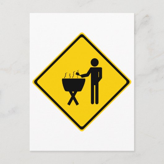 Grill Master Road Sign Briefkaart (Voorkant)