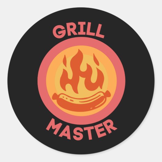 GRILL MASTER RONDE STICKER (Voorkant)