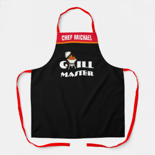 Grill Master Schort - Gepersonaliseerde Naam BBQ C