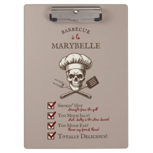 Grill Master Skully - schedel illustratie Klembord