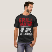 Grill Master the man the Myth the Legend manger T-shirt (Voorkant volledig)