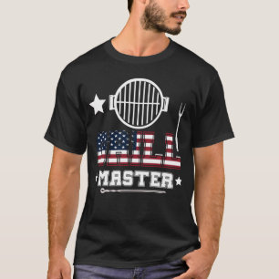 Grill Master USA Vlag Patriottisch Barbeque T-Shir T-shirt