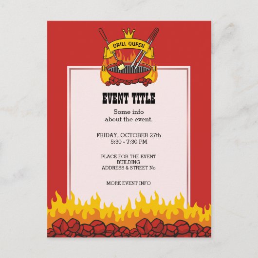Grill Queen Briefkaart (Voorkant)