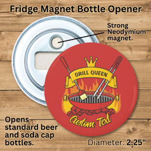 Grill Queen Button Flesopener