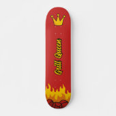 Grill Queen Crown Skateboard (Voorkant)