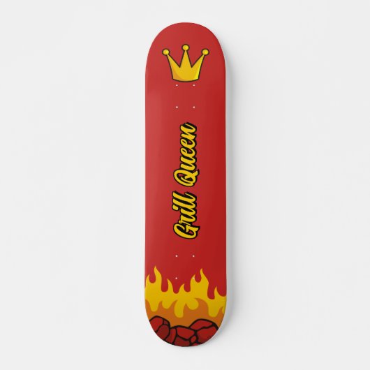 Grill Queen Crown Skateboard (Voorkant)