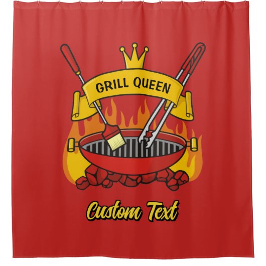 Grill Queen Douchegordijn (Voorkant)