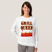 Grill Queen Funny BBQ Dit T-shirt (Devant entier)