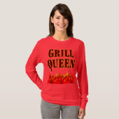 Grill Queen Funny BBQ Dit T-shirt (Devant entier)