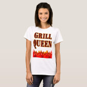 Grill Queen Funny BBQ Dit T-shirt (Devant entier)