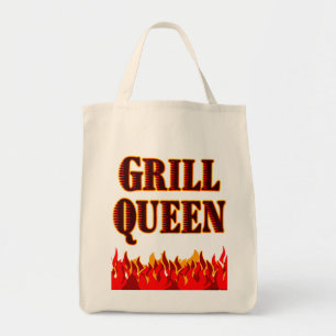 Grill Queen Funny BBQ Gezegde Canvas tas