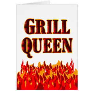 Grill Queen Funny BBQ Gezegde Kaart