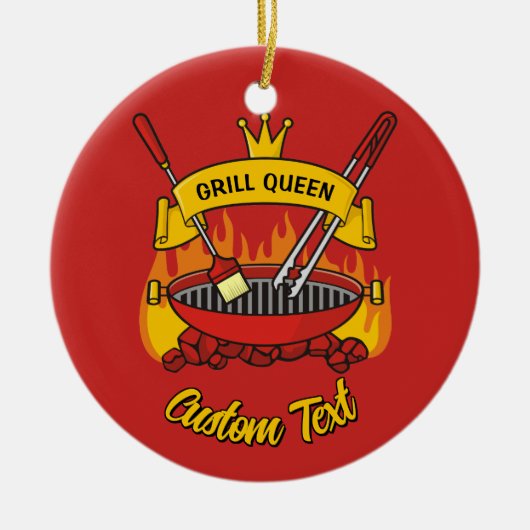 Grill Queen Keramisch Ornament (Voorkant)