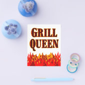 Grill Queen Rode Vlammen Aangepaste Flyer Sjabloon (Enkel)
