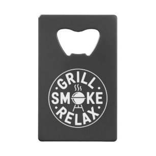 Grill Rook Ontspan BBQ Citaat Kredietkaart Flessenopener