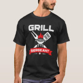 Grill Sergeant BBQ Grillen Hobby Grappige Vader's T-shirt (Voorkant)