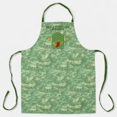 Grill Sergeant Camo gepersonaliseerd grillen Schor Schort (Voorkant)
