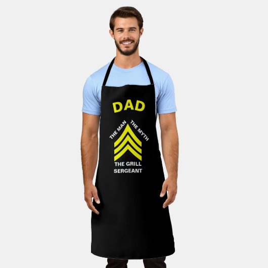 Grill Sergeant, Gepersonaliseerde Pap #Fathersdayg Schort (Gedragen)