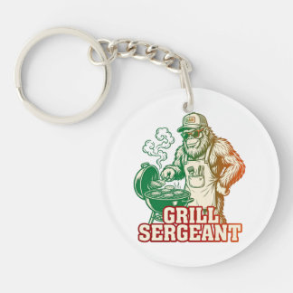 Grill Sergeant Grappige Bigfoot Sleutelhanger