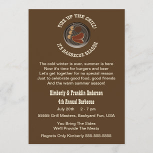 Grill Time Invitation Kaart
