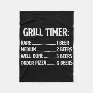 Grill Timer - BBQ-liefhebber Pitmaster Barbecue Gr Fleece Deken
