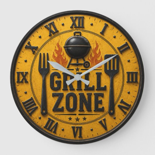 Grill Zone BBQ Grill Master Kitchen Rustic Grote Klok (Voorkant)