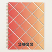 Grille carré rouge et orange avec dégradé -toute a (Devant)